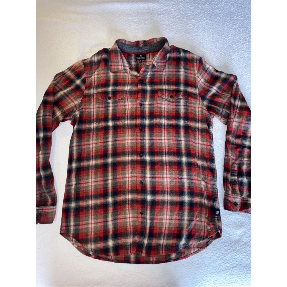 Roark Revival Shirt Mens XL Red Plaid Soft Flannel‎ Button Down Outdoor Hiking